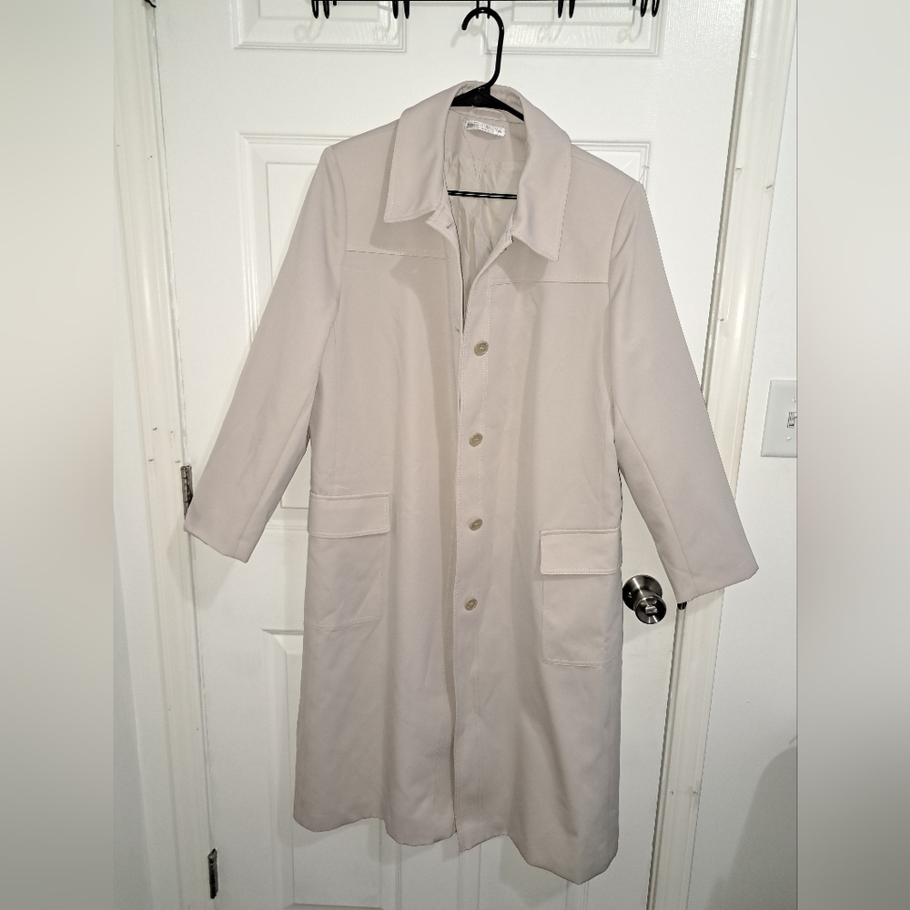 Forecaster International Women Trench Coat Beige Size XL